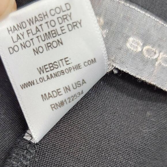 Lola & Sophie Black Faux Leather and Ponte Knit High Rise Skinny Pants - Size M - Picture 5 of 5